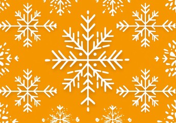 Poster - Designed with seamless geometric pattern. Red and white colors.