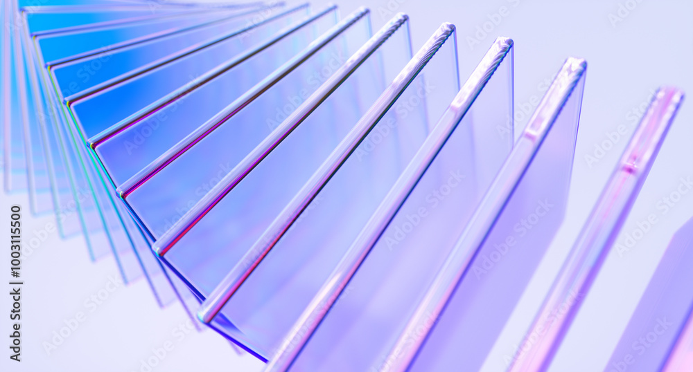 Glass shapes dynamic background. 3d rendering. Stock Illustration ...