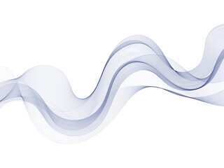 Wall Mural - horizontal stylish blue wave on a white background. design element. eps 10