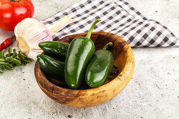 Wall Mural - Mexican hot green Jalapeno pepper