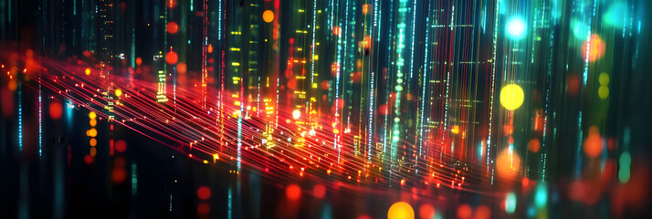 Poster - abstract digital data background. can be used in the description of network abilities, technological