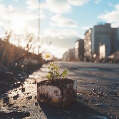 Sticker - flower on the ground