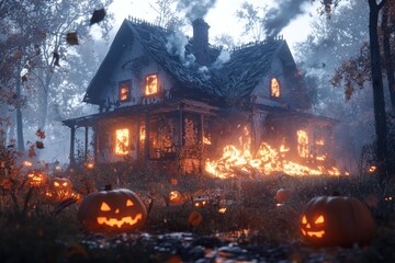 The Haunted House and Spooky Pumpkins are the perfect way to end your Halloween evening.