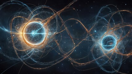 Poster - Exploring Quantum Entanglement Mysteries in the Universe Through Artistic Visualization
