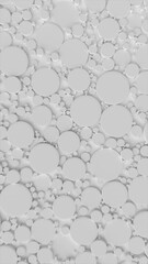 Aufkleber - Abstract wavy motion of white tubes. Round circles packed together looped 3d animation. Vertical video