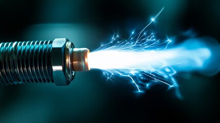 close up of metallic spark from candle on black background