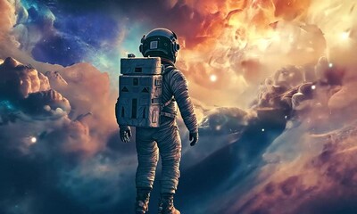 Wall Mural - Astronaut in Space