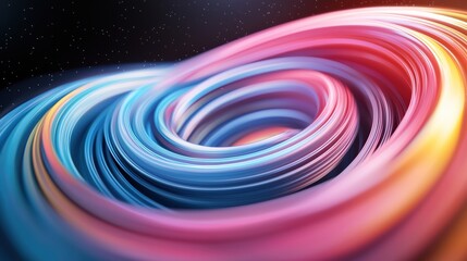 Poster - Colorful Swirling Patterns in Cosmic Space Background