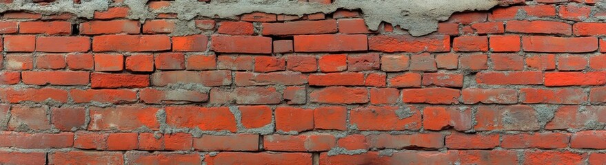Poster - background of brick wall, grunge texture of brickwork, old house, brick wall