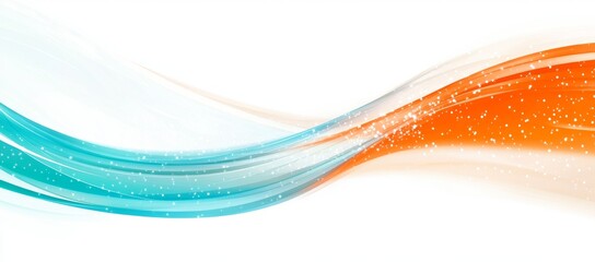 Poster - Abstract wave lines, smooth silk design, with rainbow colors. Liquid color waves. Modern illustration.