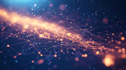 Poster - Presented is a big data concept, a digital neural network, an introduction to stocks, a cyberspace of the future and an abstract business 3D illustration of neural cells.