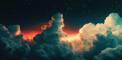 Wall Mural - starry night cosmos with colorful space galaxy cloud nebula. wallpaper of astronomy science of super