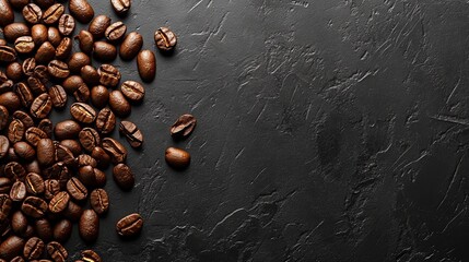 An image of coffee beans on a dark gradient background