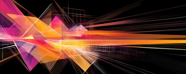 Poster - The pattern of triangle shapes is abstract geometric background