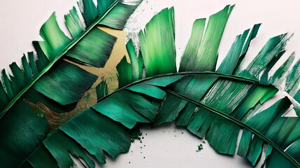 Poster - green leaf texture, abstract background, nature pattern, green leaf