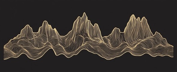 Modern illustration with landscape wallpaper, luxury background design for covers, invitation backgrounds, packaging, fabric, and prints.