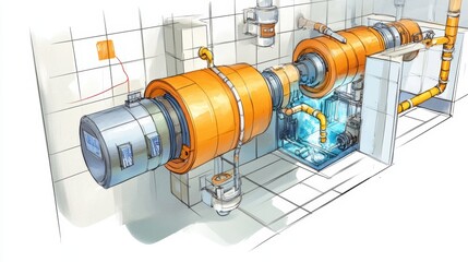 Poster - Industrial Equipment in Modern Facility Design
