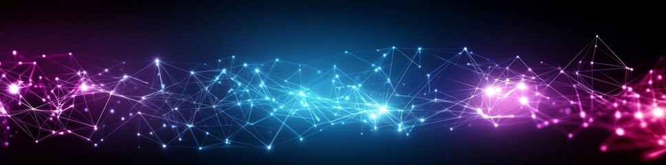 Poster - Three-dimensional polygonal background. Science and technology.