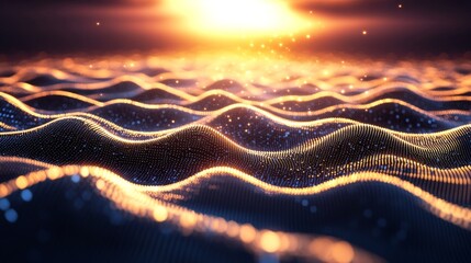 Poster - The concept of big data. Digital neural networks. The future of stock. Abstract business 3D illustration of neural cells.