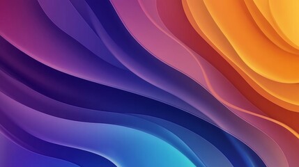 Poster - An abstract colorful background with neon light illuminates the curving line. Simple wallpaper.