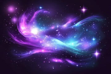 Wall Mural - purple wallpaper with a nebula space theme. stock image.