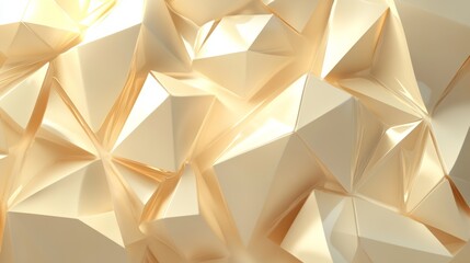 Poster - White, polygonal 3D wallpaper with high tech Tetrahedrons.