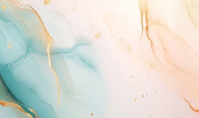  Using generative AI techniques, this texture is created from a mineral stone texture. Spreading paint out wallpaper and golden flow.
