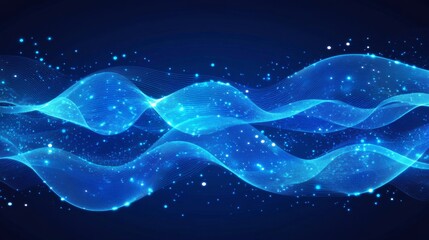Poster - rendering in 4k on an abstract technology background. data connectivity. big data visualization.