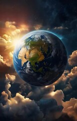 earth and sun