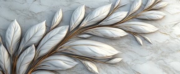 Poster - This botanical exotic banner is perfect for interior decor design, package design, wallpapers, or invitations.