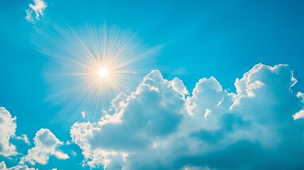Poster - blue sky with clouds