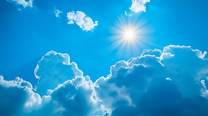 Poster - blue sky with clouds