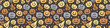© Karolina Madej - Funny Halloween banner with pumpkins. Seamless pattern. Vector