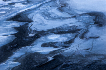 frozen swirls on the lake