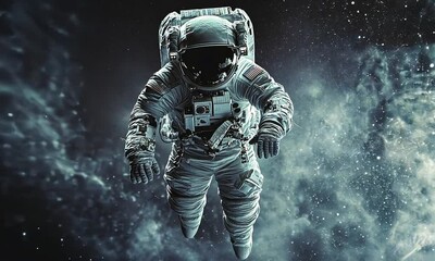 Wall Mural - Astronaut Floating in Space