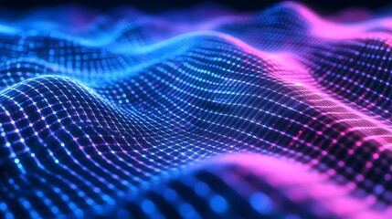 Poster - Abstract Digital Grid with Vibrant Colors