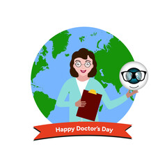 Happy international national doctor healthy day with world