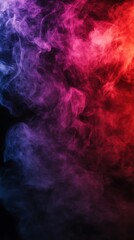 Wall Mural - intense vibrant smoke in shades of red and purple darkness image