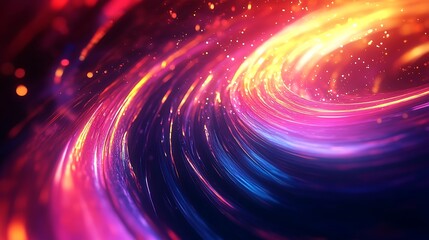 Wall Mural - lively vibrant fractal design featuring dynamic swirling energy patterns designs