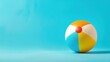 © Artyom - Colorful beach ball on blue background