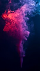 Wall Mural - mesmerizing red and purple smoke dancing in dark surroundings image