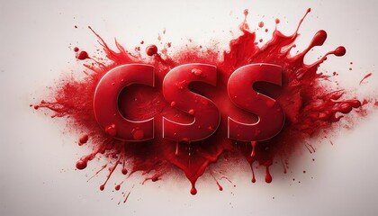 Poster - CSS Design in Bold Red Splash Art