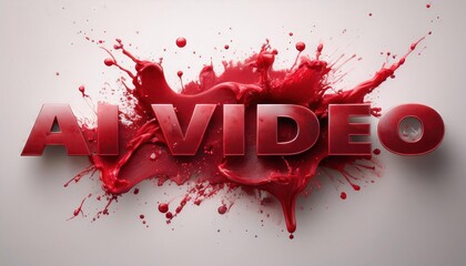 Poster - AI Video Production with Dynamic Red Splash