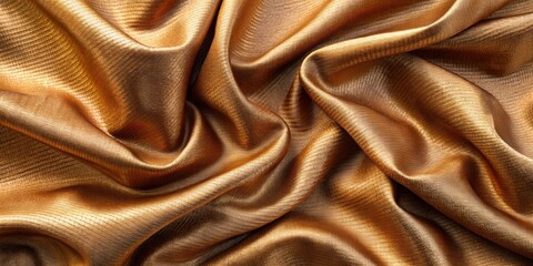 Canvas Print - Seamless bronze fabric texture with wrinkles for use as background, bronze, seamless, fabric, texture, golden, wrinkled