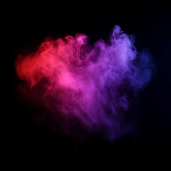 Wall Mural - striking red and purple smoke swirling against dark background image