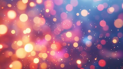 Abstract Background with Blurred Lights and Sparkles