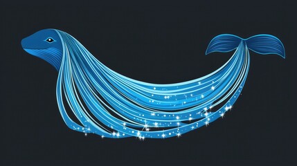 Poster - Whale with a Tail of Stars