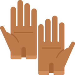 Poster - this flat color icon of a pair of working gloves is perfect for websites and presentations