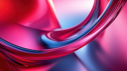 Wall Mural - Abstract Swirling Pink and Blue Liquid