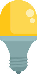 Poster - classic light bulb is glowing, representing a bright idea, solution, or innovation